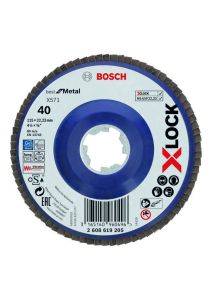 Bosch Professional Accesorios 2608619205 X-LOCK flap disc Best for Metal straight 115 mm K40