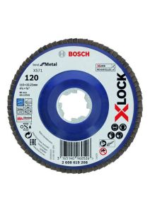 Bosch Professional Accesorios 2608619208 X-LOCK flap disc Best for Metal straight 115 mm K120