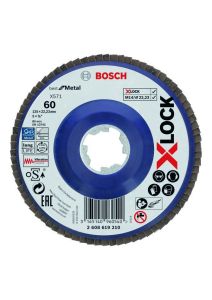 Bosch Professional Accesorios 2608619210 X-LOCK flap disc Best for Metal straight 125 mm K60