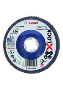 Bosch Professional Accesorios 2608619212 X-LOCK flap disc Best for Metal straight 125 mm K120