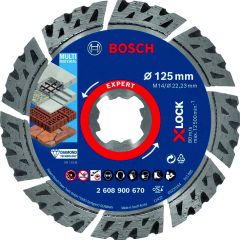 Bosch Professional Accesorios 2608900670 Disco de corte diamantado Expert MultiMaterial X-LOCK 125 x 22,23 x 2,4 x 12 mm