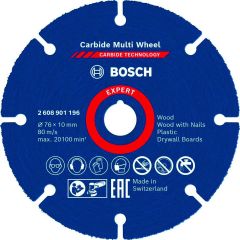 Bosch Professional Accesorios 2608901196 Disco de corte X-LOCK Expert Carbide 76 mm, 10 mm