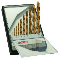 Bosch DIY Accesorios 2607010536 Juego de brocas de metal HSS-Tin de 10 piezas