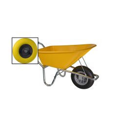 1251000885 Carretilla de construcción HDPE rueda amarilla antifugas - 100 litros