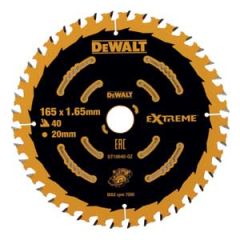 DeWalt Accesorios DT10640-QZ Hoja de sierra circular 165 x 20 mm 40T ATB 5°