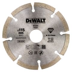 DeWalt Accesorios DT3701-QZ Disco diamantado segmentado 115 x 22,2mm para corte en seco