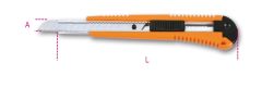 017700025 1770A Cuchilla de corte rápido de 9 mm con sistema de bloqueo automático, 3 cuchillas de repuesto