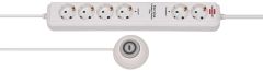 Brennenstuhl 1159560216 Enchufe múltiple Eco-Line Comfort Switch Plus EL CSP 24 6 vías blanco 1,5m H05VV-F 3G1,5 2 permanentes, 4 conmutables interruptor de pie externo