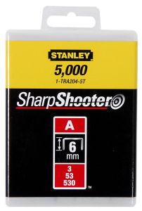Stanley 1-TRA204-5T Grapas 6mm Tipo A - 5000 Piezas