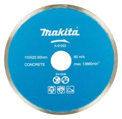 Makita Accesorios A-01292 Disco de diamante 110x20x1,8mm