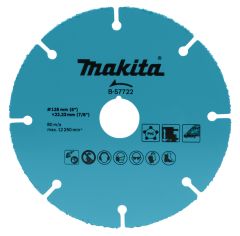 Makita Accesorios B-57722 Disco de corte de metal duro 125 mm agujero 22.2 para cartón yeso y plástico