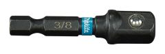 Makita Accesorios B-66868 Tapón adaptador 1/4"< >3/8" 55 mm X Impacto Negro
