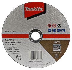 Makita Accesorios D-65975 Disco de corte 180x22,23x2,0mm acero inoxidable