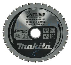 Makita Accesorios B-69266 Hoja de sierra circular Metal Efficut 136 x 20 x 1,1 30T