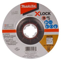 Makita Accesorios E-00402 Disco de amolar X-LOCK 125x6.0x22.23mm acero inoxidable