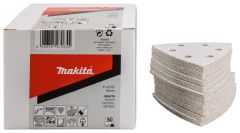 Makita Accesorios P-42787 Hoja de lijado 94 x 94 K60 Velcro blanco 50 piezas