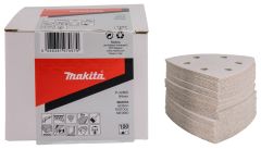 Makita P-42802 Hoja de lijado 94 x 94 K100 Velcro blanco 50 piezas