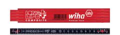 Wiha 37067 Regla plegable LongLife® Plus Composite 2 m métrico, 10 piezas () rojo/negro