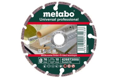 Metabo Accesorios 626873000 Disco de corte de diamante profesional, UP 76 x 1,2/2,2 x 10 mm