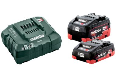 Metabo Accesorios 685160000 Paquete de baterías 1 x 18V LiHD 4.0Ah + 1 x 18V LiHD 5.5Ah + 1 x cargador ASC 55