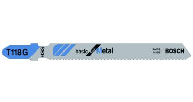Bosch Professional Accesorios 2608631012 T118G Hojas de sierra de calar T - Vástago Por 5 Metal