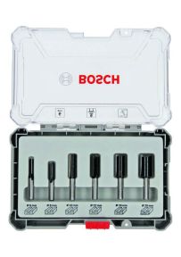 Bosch Professional Accesorios 2607017465 Juego de 6 fresas rectas con mango de 6 mm
