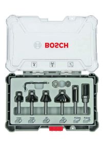 Bosch Professional Accesorios 2607017469 Juego de fresas de canto de 6 piezas con mango de 8 mm