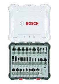 Bosch Professional Accesorios 2607017475 Juego de fresas mixtas de 30 piezas con mango de 8 mm