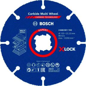 Bosch Professional Accesorios 2608901193 Disco de corte Expert Carbide Multi Wheel X-LOCK 125 mm, 22,23 mm