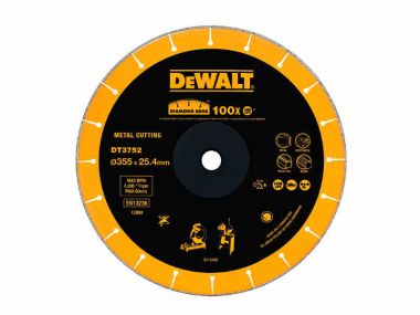 DeWalt Accesorios DT3752-QZ Disco de diamante 355 x 25,4 mm para cortadoras de metal