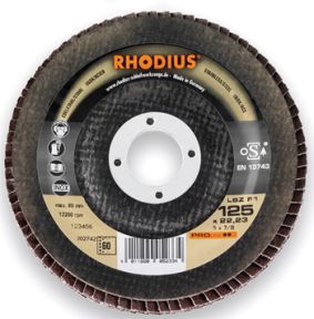 Rhodius 202647 LSZ F1 Disco de láminas Acero/Inox 115 x 22,23 mm K40