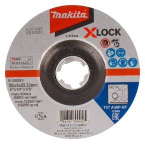 Makita Accesorios E-00393 Disco de amolar X-LOCK 125x6.0x22.23mm acero
