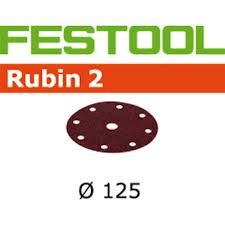Festool Accesorios 499108 Discos lijadores Rubin 2 STF D125/90 P220 RU/10