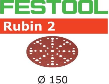 Festool Accesorios 575179 Discos lijadores Rubin 2 STF D150/48 P60 RU2/10