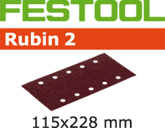 Festool 499031 Listón de lija Rubin 2 STF 115x228/10 P60 RU/50
