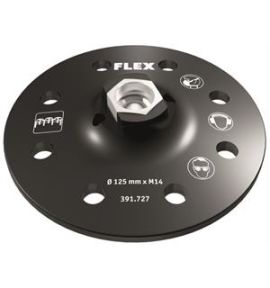 Flex-tools Accesorios 391727 Almohadilla de recogida de velcro de 125 mm + agujeros para el polvo