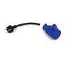 Tieman Trading 2533008 Cable de puente enchufe con borde a acoplador azul EN60309 - 1