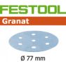 Festool Accesorios 498931 Discos de lijado Granat STF D 77/6 P1200 GR/50 - 1