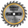 DeWalt Accesorios DT20420-QZ Hoja de sierra circular 115 x 9,5 x 24T - 1