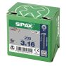 SPAX 1081010300163 Tornillo universal 3 x 16 mm, Rosca entera, Cabeza avellanada, Phillips Z1 - 200 piezas - 2