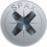 SPAX 1081010500253 Tornillo universal 5 x 25 mm, Rosca dorada, Cabeza avellanada, Phillips Z2 - 200 piezas - 5