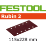 Festool 499036 Hojas de lija Rubin 2 STF 115x228/10 P180 RU/50 - 1