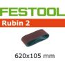 Festool 499152 Cinta de lijar grano 100 Rubin 2 10 piezas BS105/620x105-P100 RU/10 - 1
