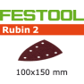 Festool 499139 Hojas de lija Rubin 2 STF Delta/100x150/7 P180 RU/50 - 1
