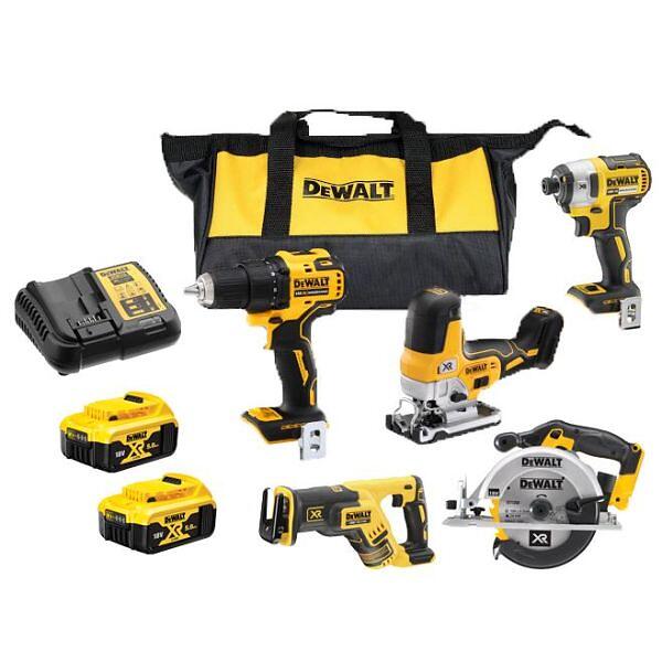DeWalt DCK501P2 ¡Comboset de 5 piezas 18V 2 x 5,0Ah Li-Ion + 5 años de garantía del distribuidor!