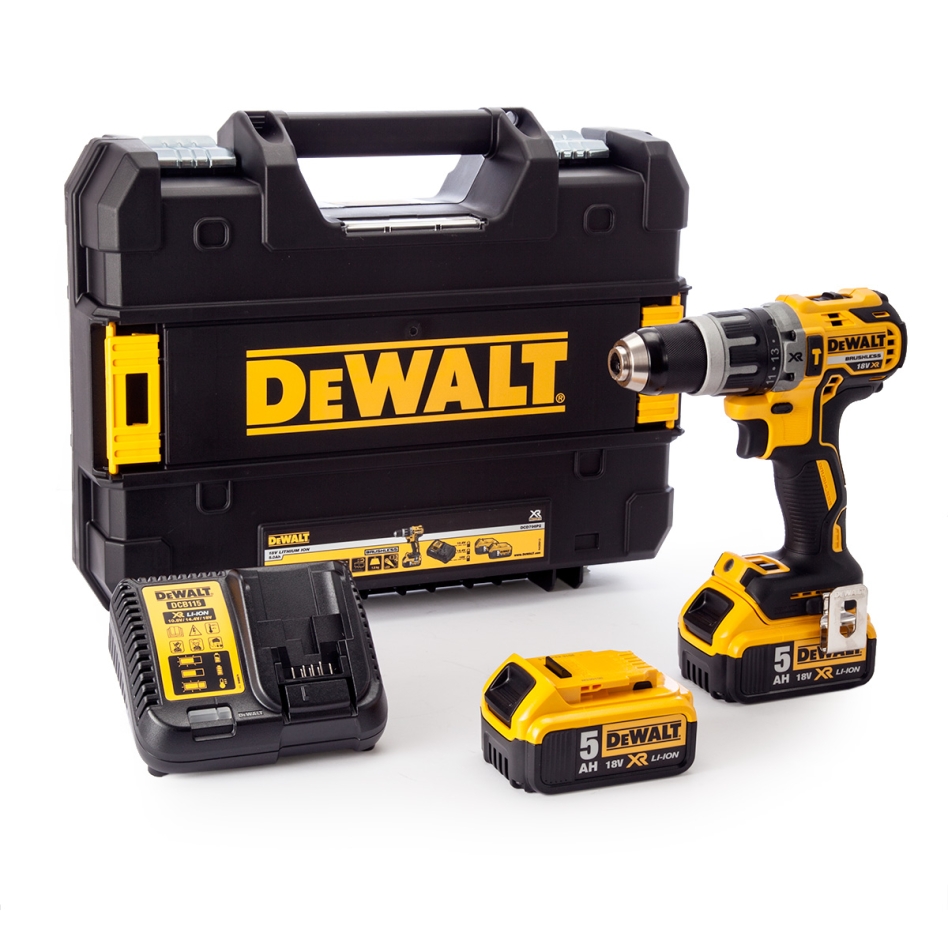 DeWalt DCD796P2-QW DCD796P2 Taladro percutor sin cable 18 voltios 5,0 AH Li-ion