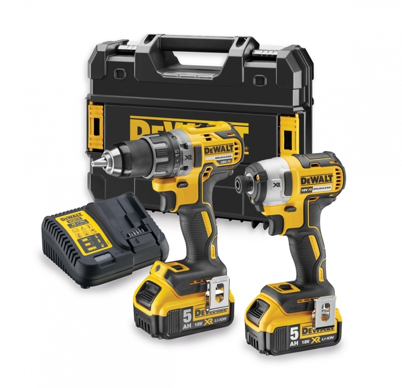 DeWALT DCK268P2T-QW Juego combinado 18V 5.0AH Li-ion - DCD791 atornillador + DCF887 atornillador de impacto