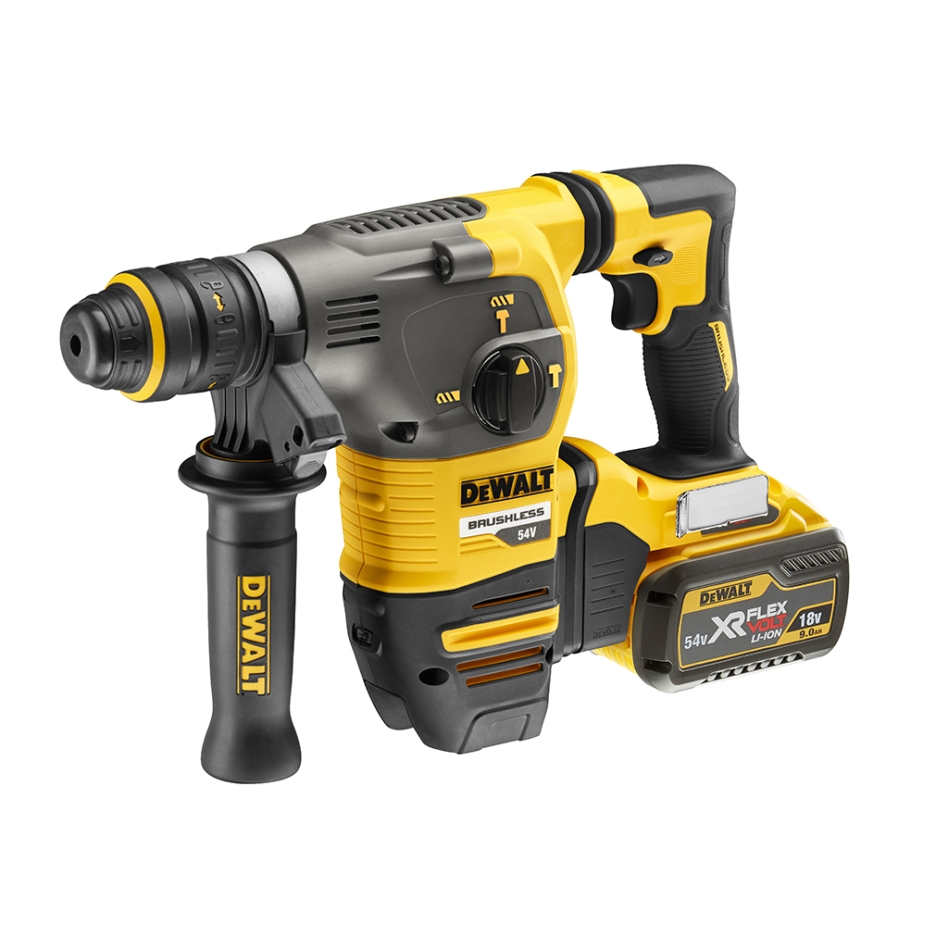 DeWALT DCH335X2-QW Martillo combinado sin cable SDS-Plus FlexVolt 54V 9.0Ah Li-Ion + D25304DH Extracción
