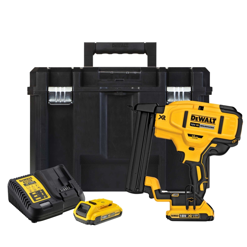 DeWalt DCN681D2-QW Grapadora sin escobillas XR 18V 2.0Ah Li-Ion 12-38mm en maletín TSTAK