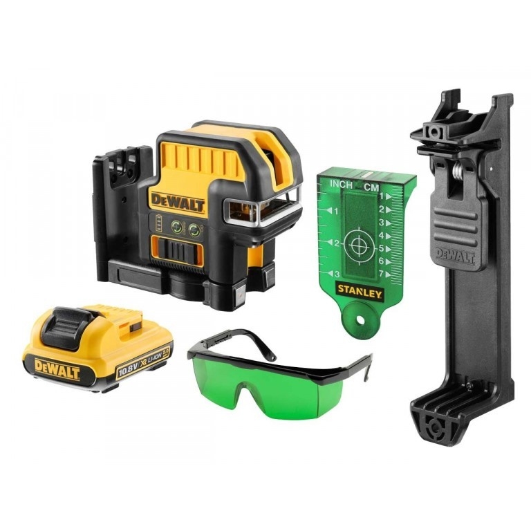 DeWalt DCE0825D1G-QW DCE0825D1G Autonivelante láser de líneas cruzadas de 5 puntos con rayo verde 10,8V 2,0Ah XR Li-Ion